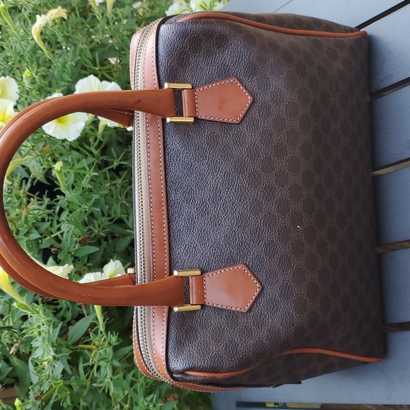 Celine Monogram Brown Leather Satchel - Picture 4 of 14